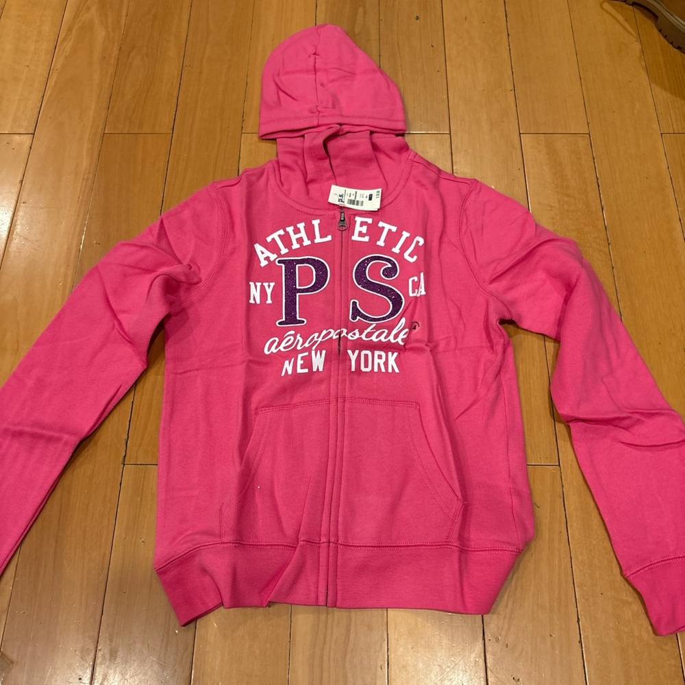 Aeropostale Kids Athletic Pink Zip-Up Hoodie